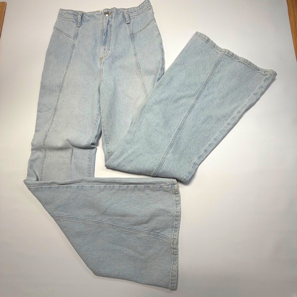 We‎ The Free UO Jeans Women 30 High Rise Wide Leg Long Inseam 34.5